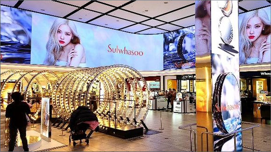 LED 전광판 신세계 면세점 본점 명동 설치사례 P1.875mm P6.0mm