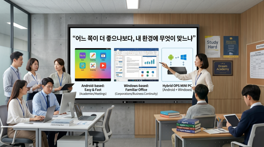 전자칠판 운영체제-안드로이드-윈도우