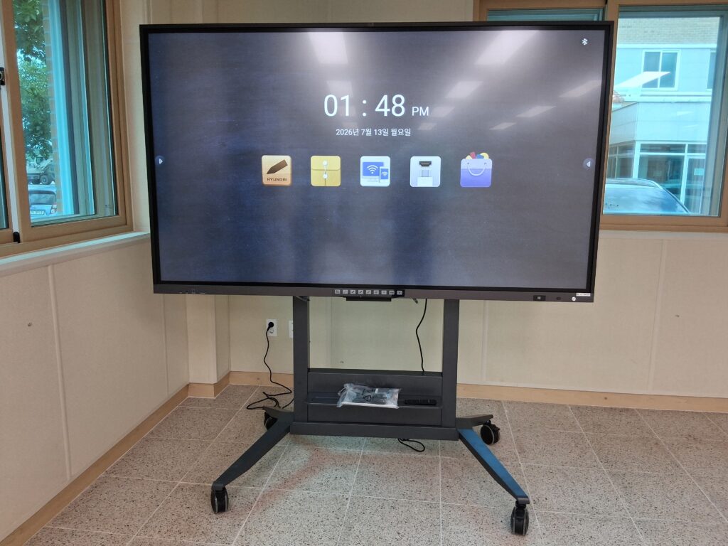 자동화기기기업-전자칠판설치사례-알파3.0-86인치